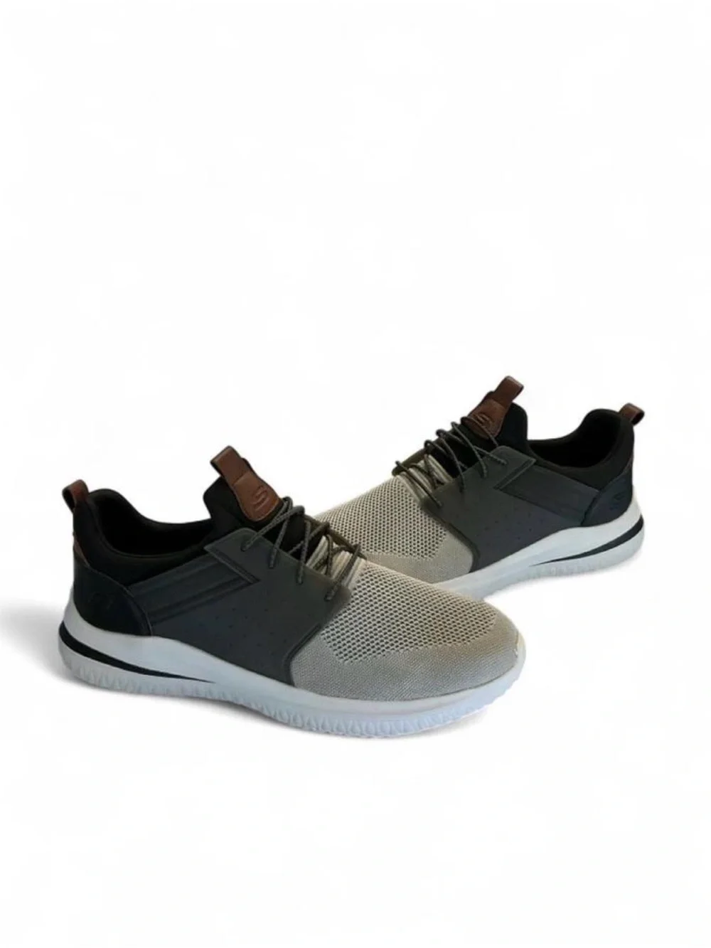 Skechers Gray & Black Casual Sneakers